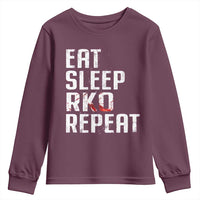 Eat Sleep RKO Repeat Youth Sweatshirt Blood Stained