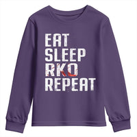 Eat Sleep RKO Repeat Youth Sweatshirt Blood Stained