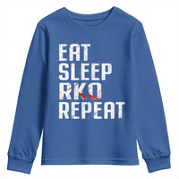 Eat Sleep RKO Repeat Youth Sweatshirt Blood Stained