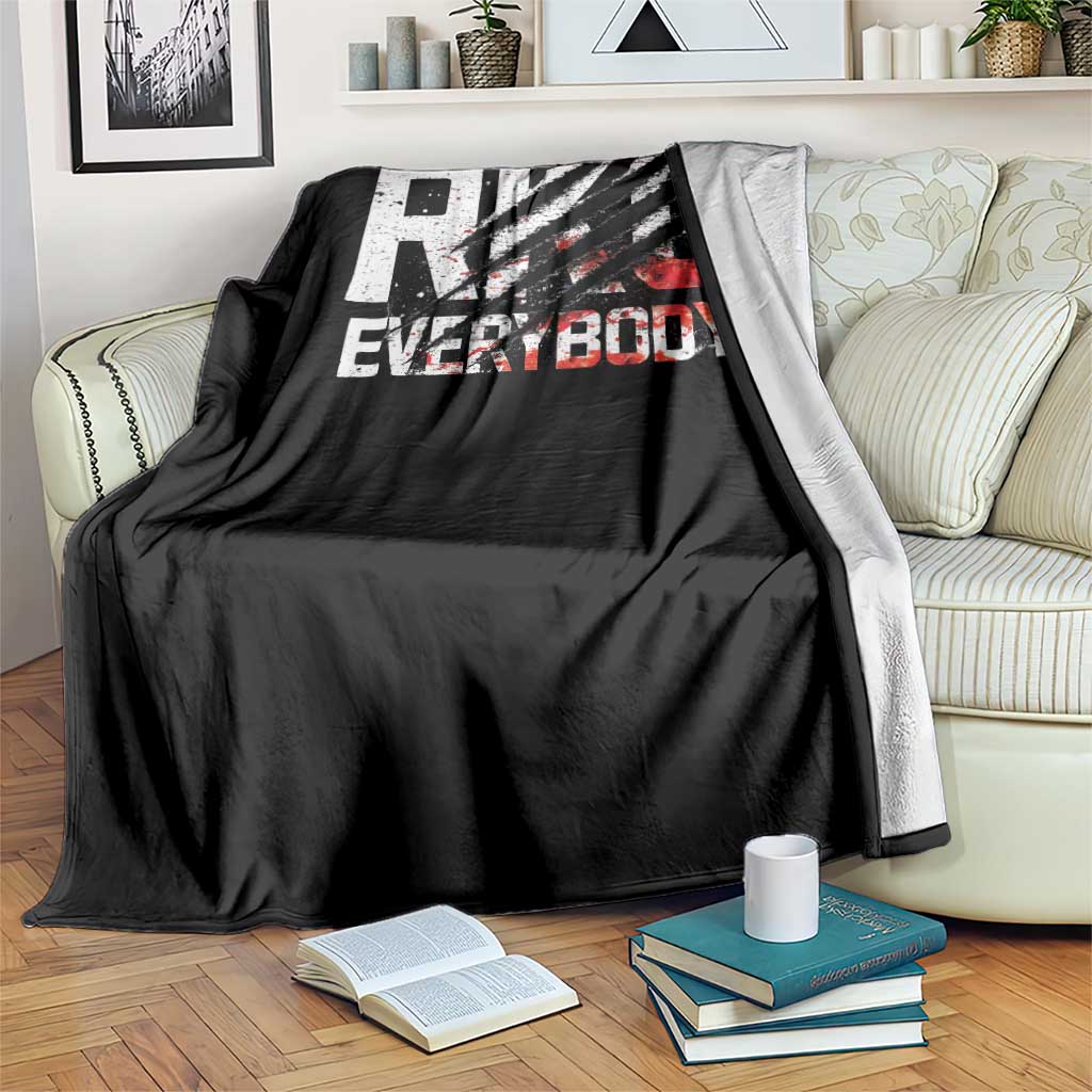 RKO Everybody Throw Blanket Grunge Blood Stained Scratch Mark