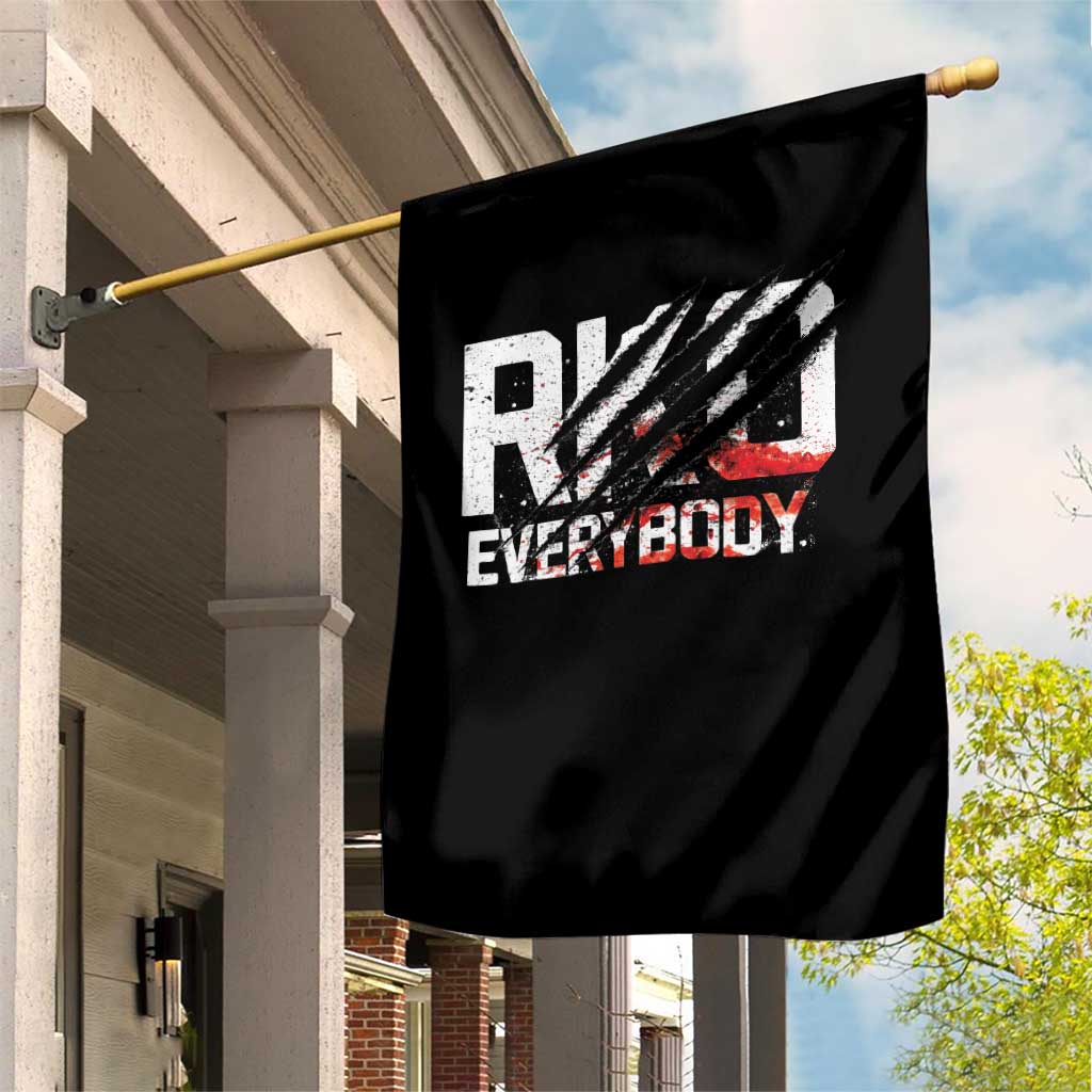 RKO Everybody Garden Flag Grunge Blood Stained Scratch Mark