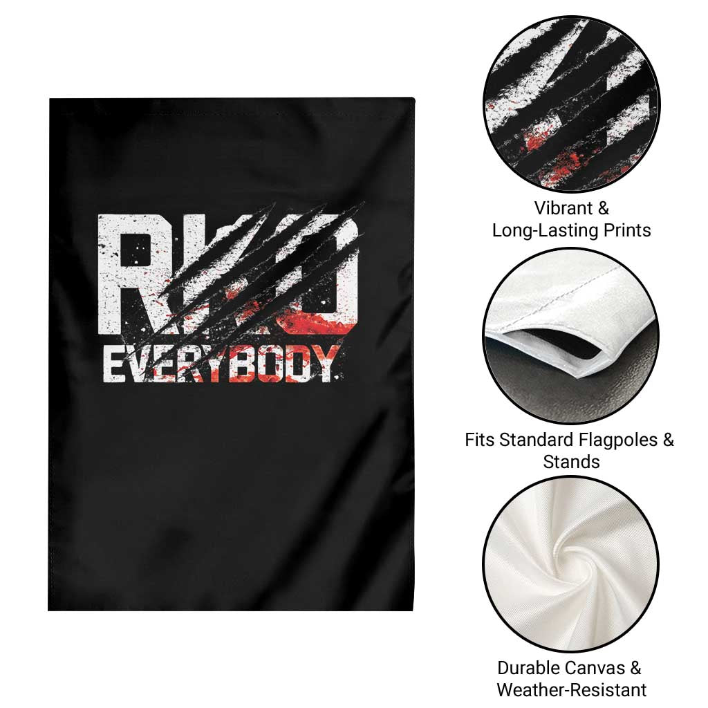 RKO Everybody Garden Flag Grunge Blood Stained Scratch Mark