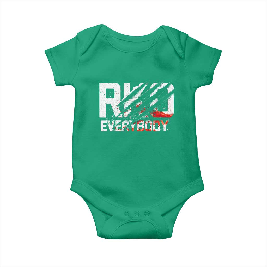 RKO Everybody Baby Onesie Grunge Blood Stained Scratch Mark