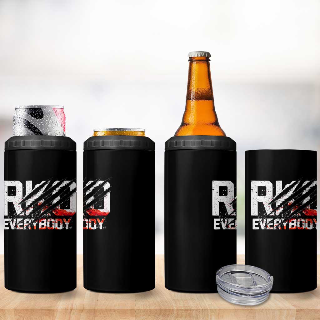 RKO Everybody 4 in 1 Can Cooler Tumbler Grunge Blood Stained Scratch Mark
