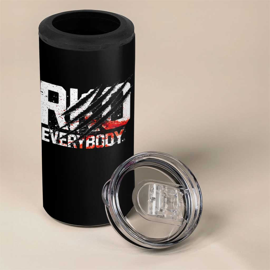 RKO Everybody 4 in 1 Can Cooler Tumbler Grunge Blood Stained Scratch Mark