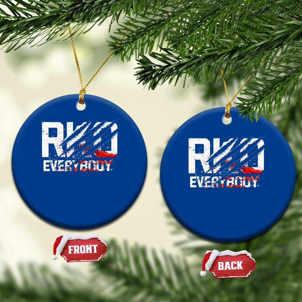 RKO Everybody Ceramic Ornament Grunge Blood Stained Scratch Mark