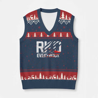 RKO Everybody V-Neck Knit Sweater Vest Grunge Blood Stained Scratch Mark