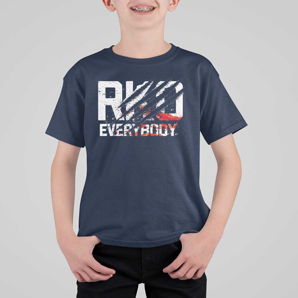 RKO Everybody T Shirt For Kid Grunge Blood Stained Scratch Mark