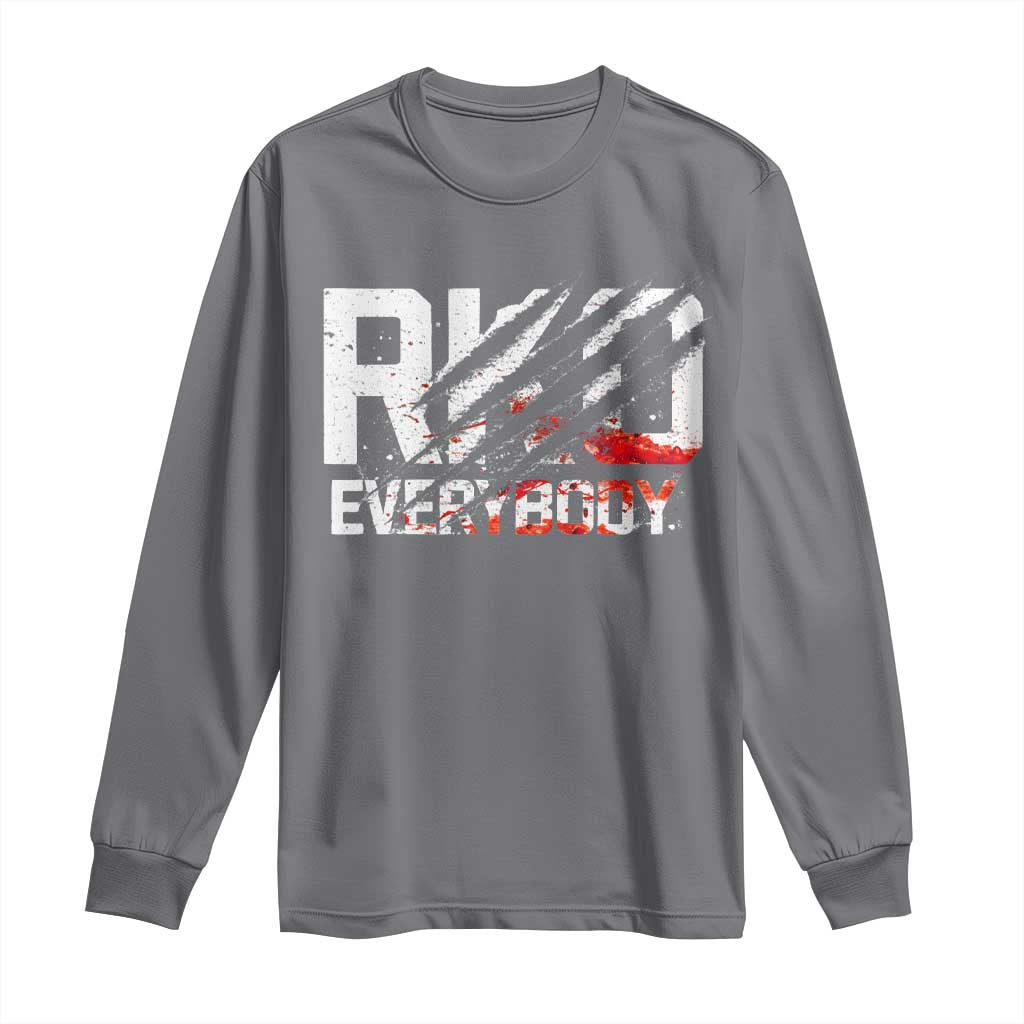 RKO Everybody Long Sleeve Shirt Grunge Blood Stained Scratch Mark