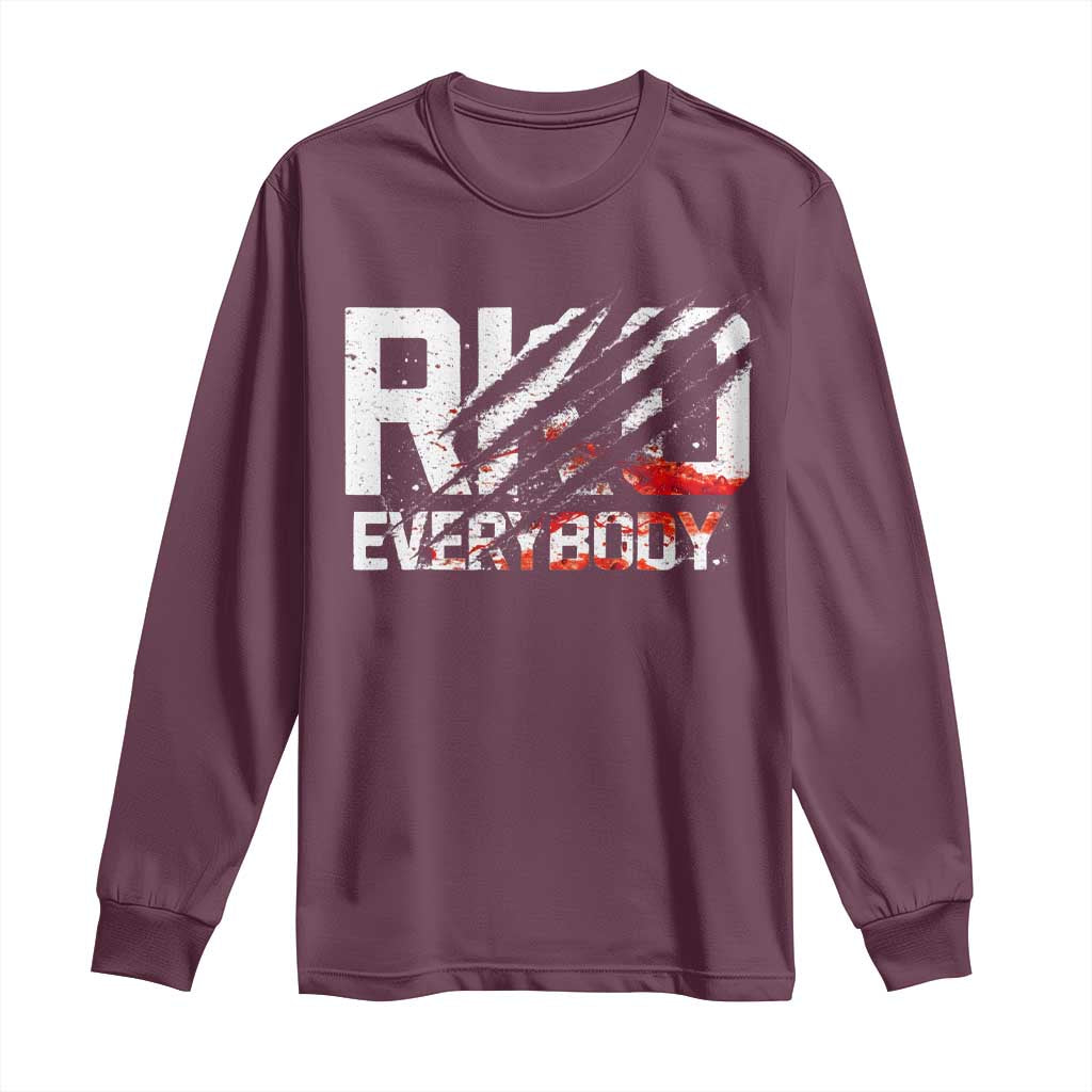 RKO Everybody Long Sleeve Shirt Grunge Blood Stained Scratch Mark