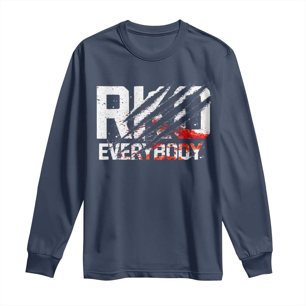 RKO Everybody Long Sleeve Shirt Grunge Blood Stained Scratch Mark