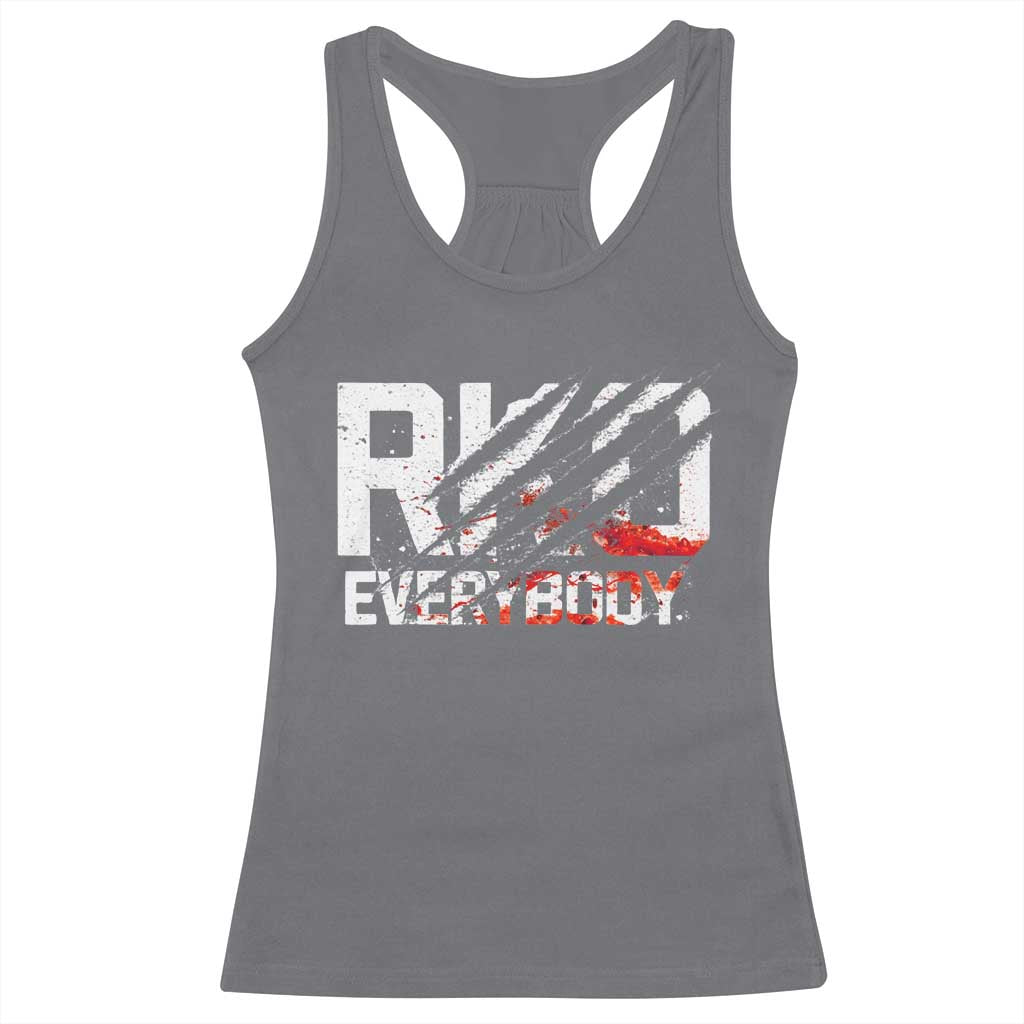 RKO Everybody Racerback Tank Top Grunge Blood Stained Scratch Mark