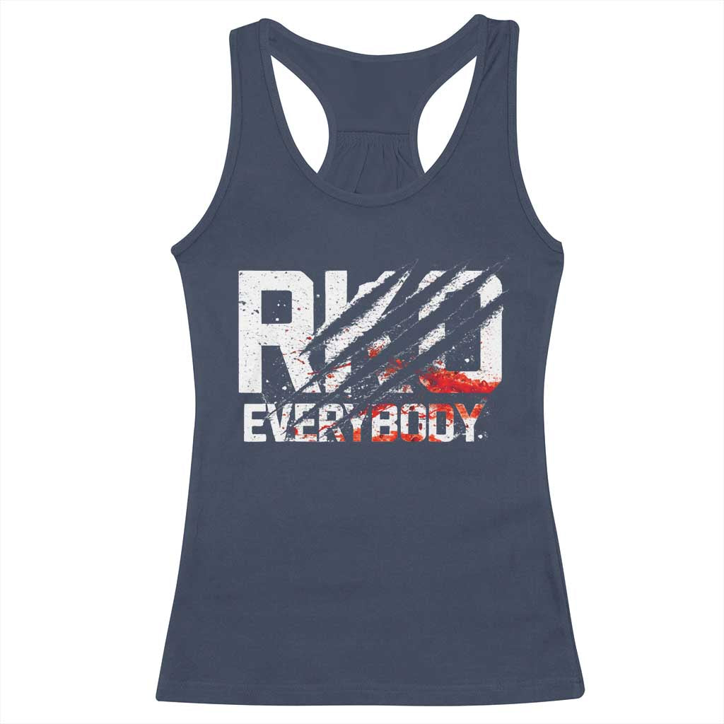 RKO Everybody Racerback Tank Top Grunge Blood Stained Scratch Mark