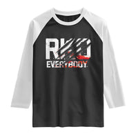 RKO Everybody Raglan Shirt Grunge Blood Stained Scratch Mark