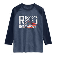 RKO Everybody Raglan Shirt Grunge Blood Stained Scratch Mark