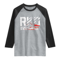 RKO Everybody Raglan Shirt Grunge Blood Stained Scratch Mark