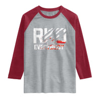 RKO Everybody Raglan Shirt Grunge Blood Stained Scratch Mark