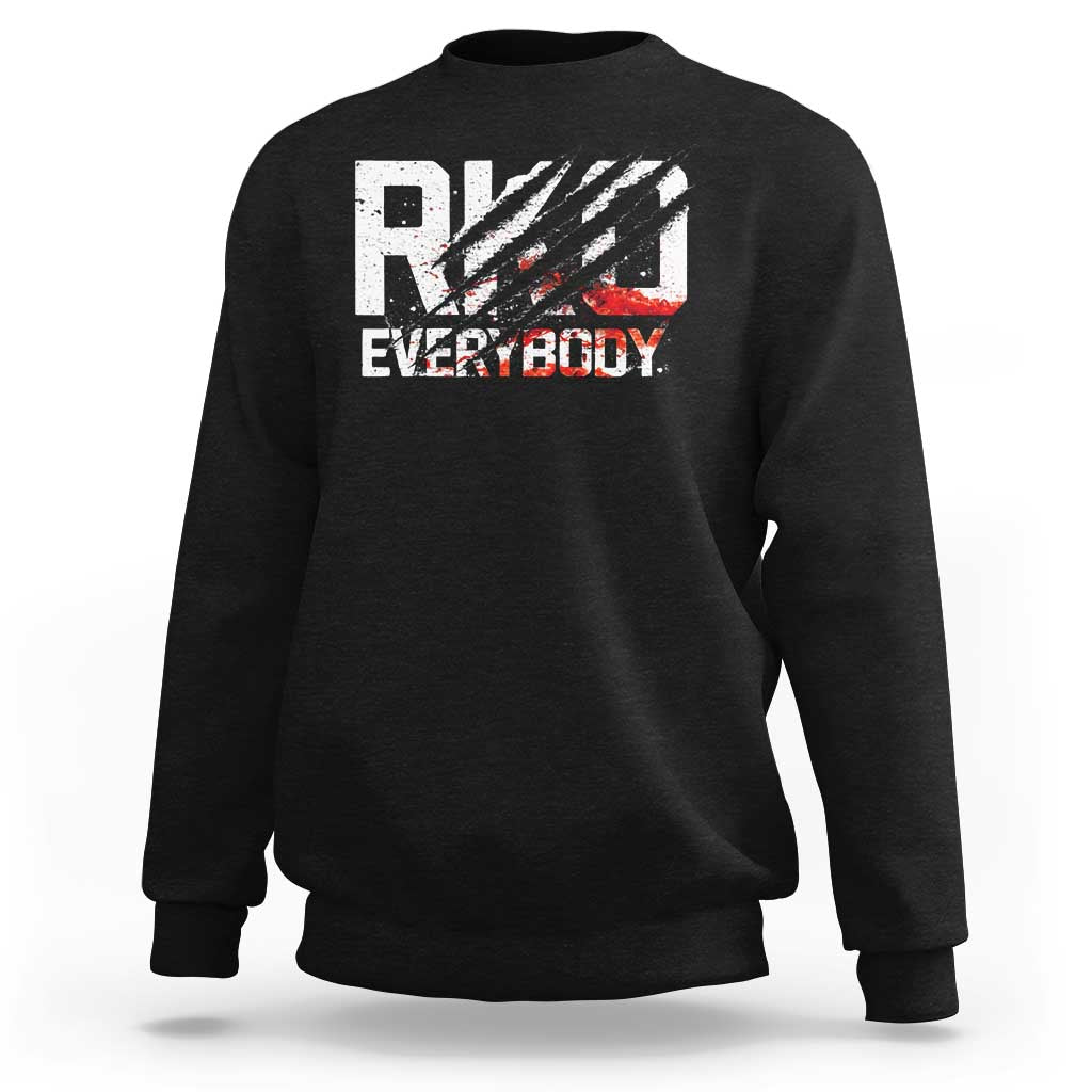 RKO Everybody Sweatshirt Grunge Blood Stained Scratch Mark