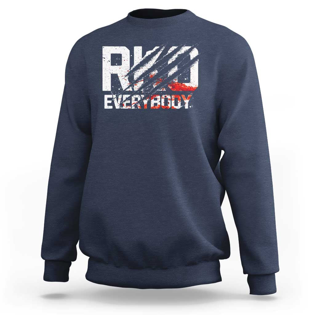 RKO Everybody Sweatshirt Grunge Blood Stained Scratch Mark