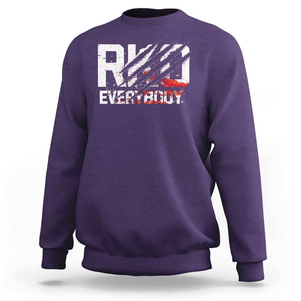 RKO Everybody Sweatshirt Grunge Blood Stained Scratch Mark