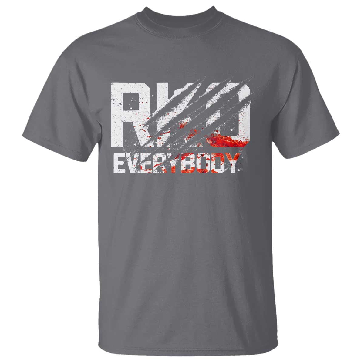 RKO Everybody T Shirt Grunge Blood Stained Scratch Mark