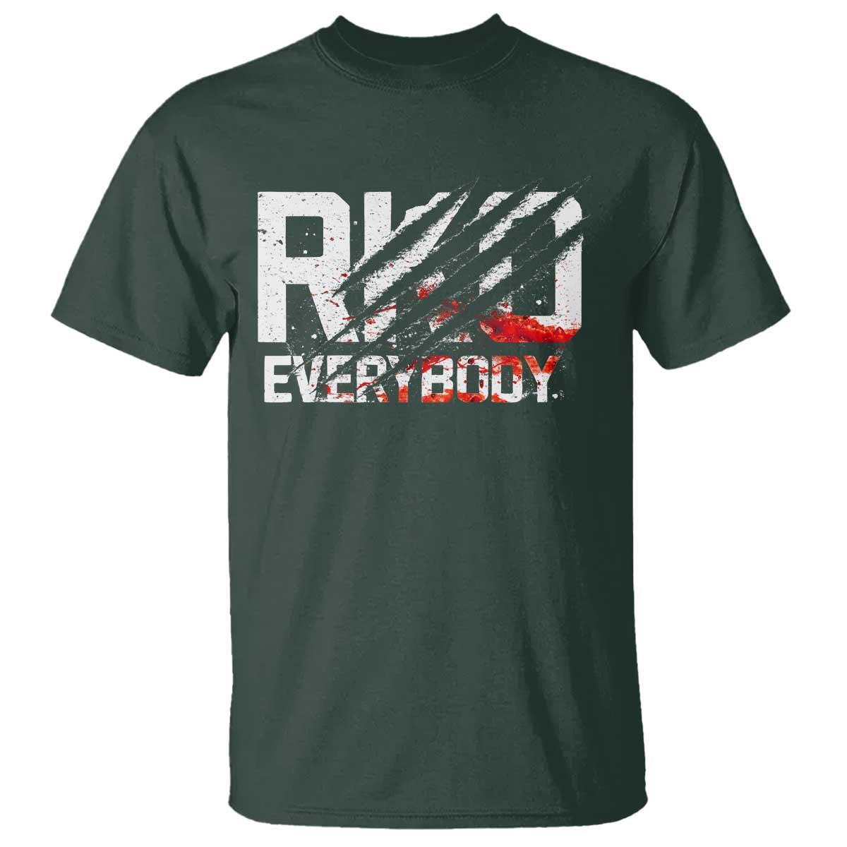 RKO Everybody T Shirt Grunge Blood Stained Scratch Mark