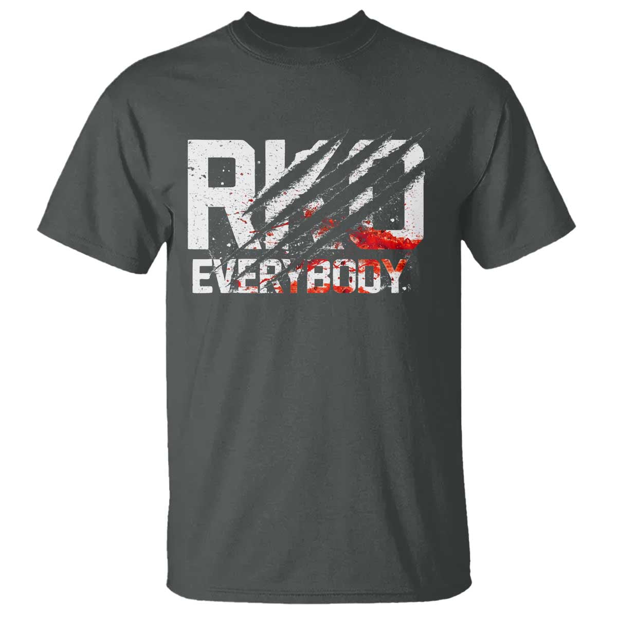 RKO Everybody T Shirt Grunge Blood Stained Scratch Mark
