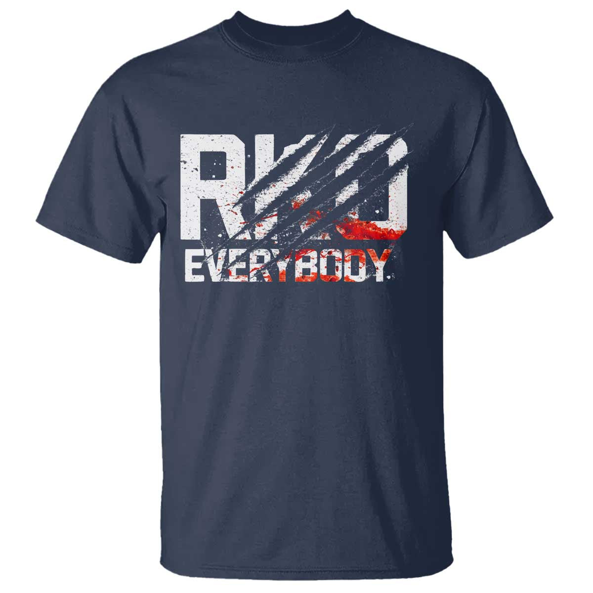 RKO Everybody T Shirt Grunge Blood Stained Scratch Mark