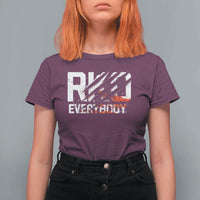 RKO Everybody T Shirt For Women Grunge Blood Stained Scratch Mark
