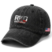 RKO Everybody Washed Cotton Baseball Cap Grunge Blood Stained Scratch Mark