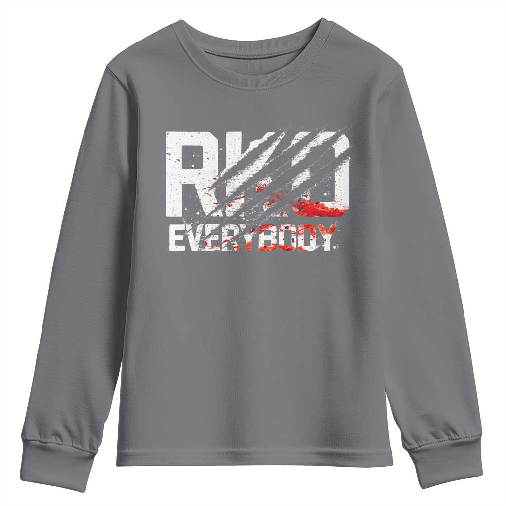 RKO Everybody Youth Sweatshirt Grunge Blood Stained Scratch Mark