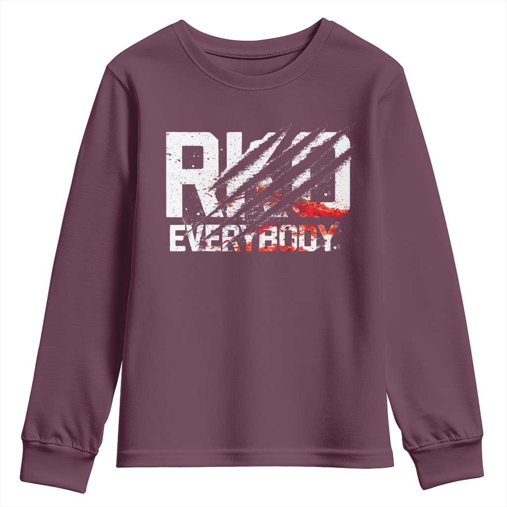 RKO Everybody Youth Sweatshirt Grunge Blood Stained Scratch Mark