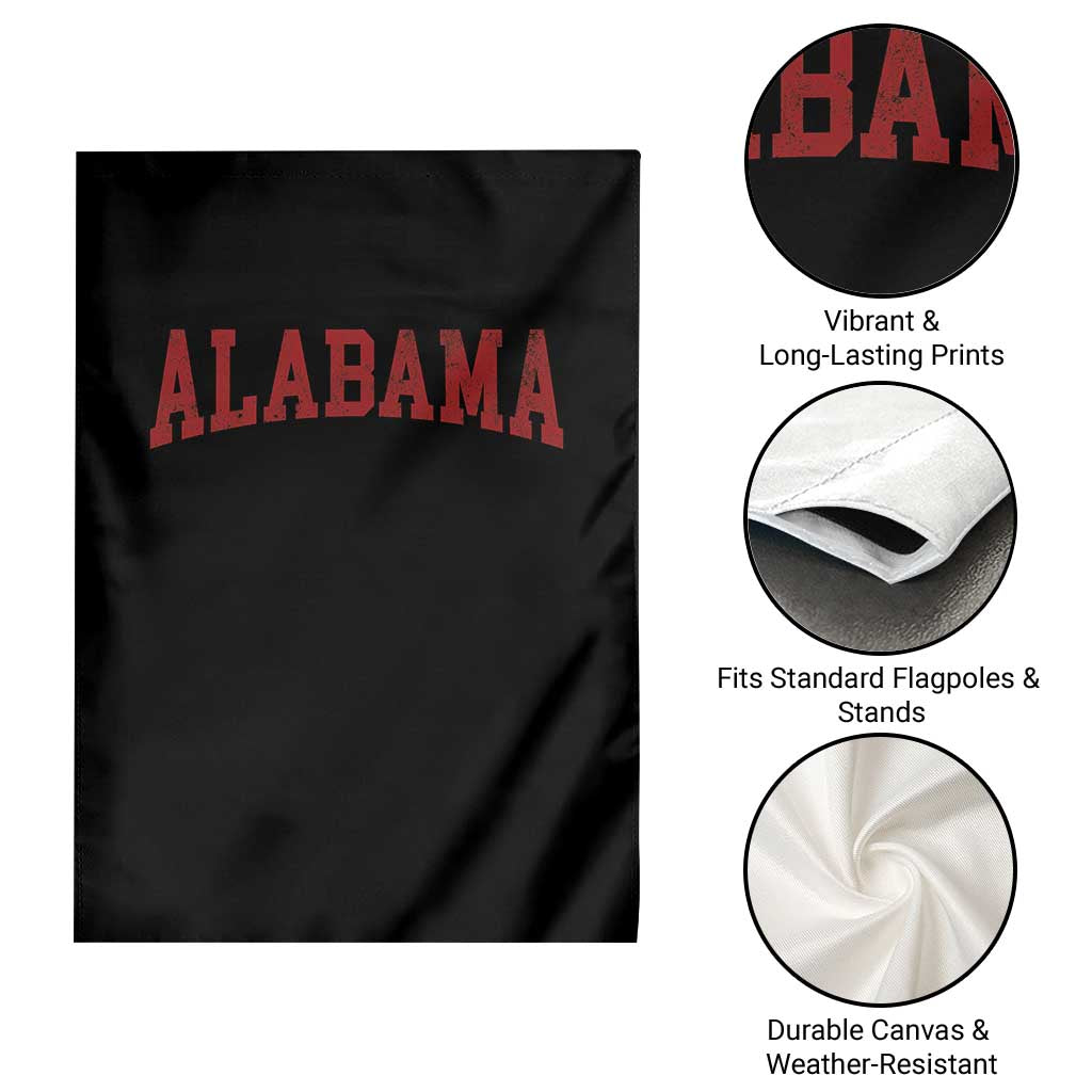 Alabama Fan Garden Flag Red Bold Sport State Letters Game Day