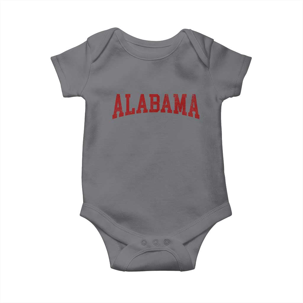 Alabama Fan Baby Onesie Red Bold Sport State Letters Game Day