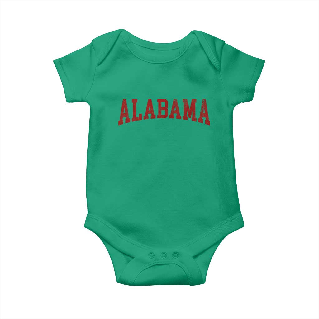 Alabama Fan Baby Onesie Red Bold Sport State Letters Game Day