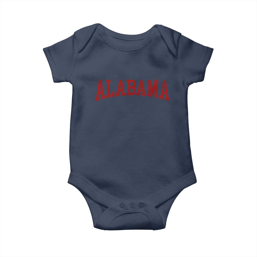 Alabama Fan Baby Onesie Red Bold Sport State Letters Game Day