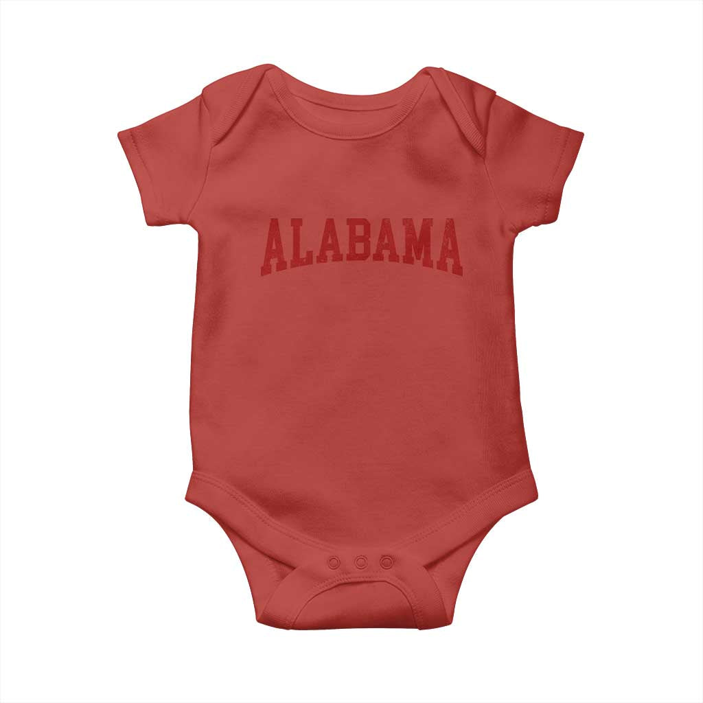 Alabama Fan Baby Onesie Red Bold Sport State Letters Game Day