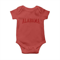 Alabama Fan Baby Onesie Red Bold Sport State Letters Game Day