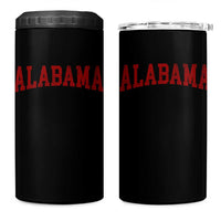 Alabama Fan 4 in 1 Can Cooler Tumbler Red Bold Sport State Letters Game Day