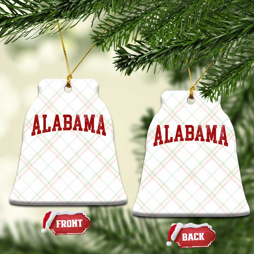 Alabama Fan Ceramic Ornament Red Bold Sport State Letters Game Day
