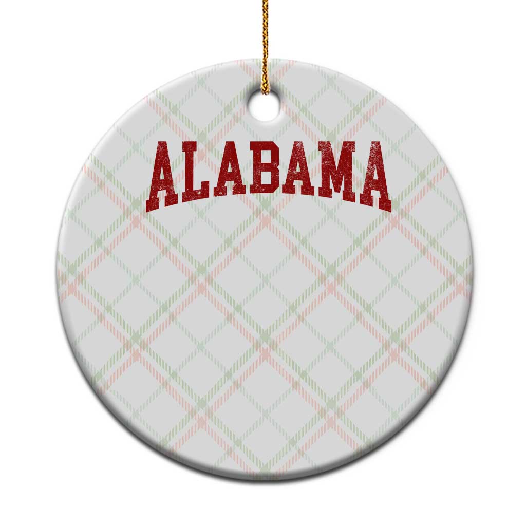 Alabama Fan Ceramic Ornament Red Bold Sport State Letters Game Day