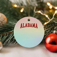 Alabama Fan Ceramic Ornament Red Bold Sport State Letters Game Day