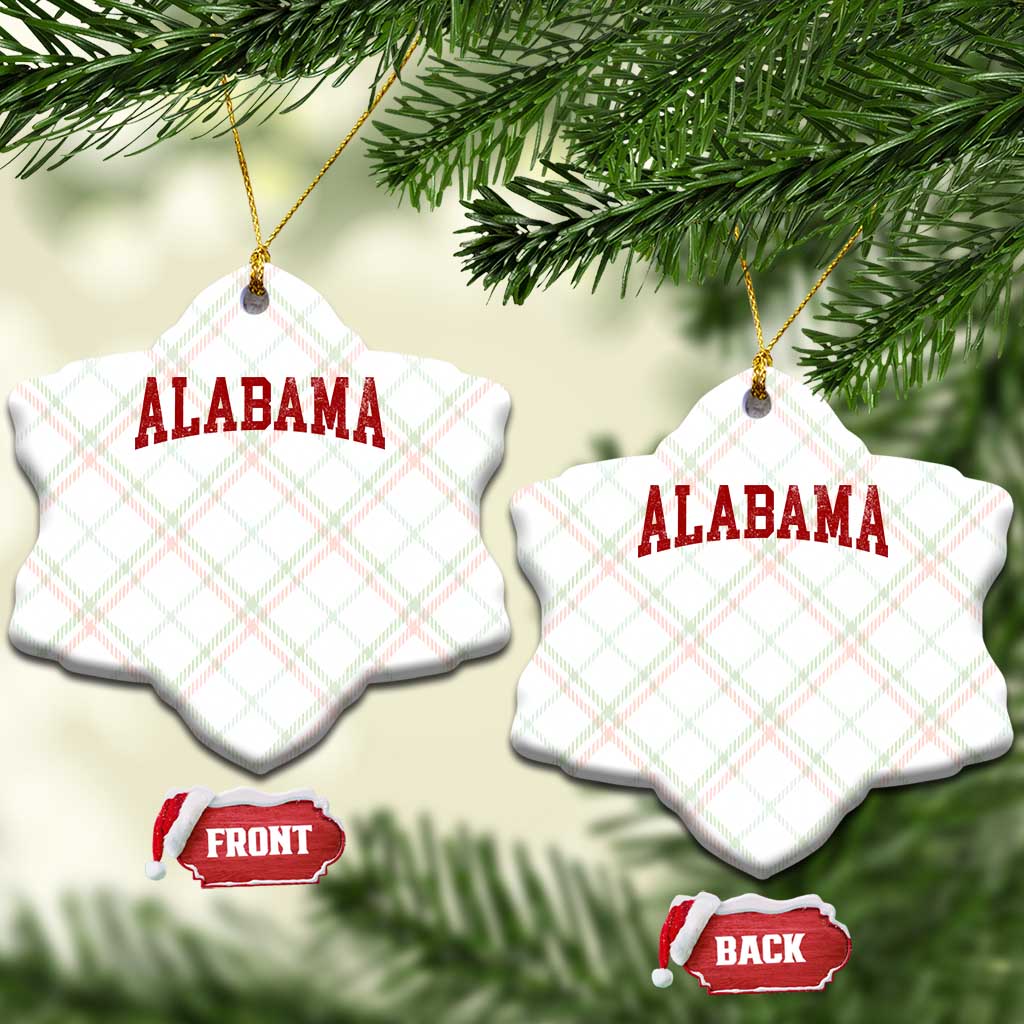 Alabama Fan Ceramic Ornament Red Bold Sport State Letters Game Day