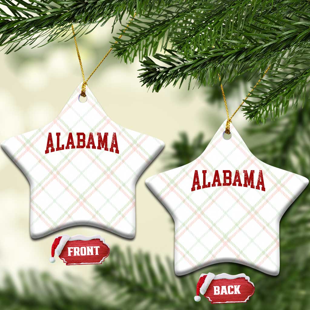 Alabama Fan Ceramic Ornament Red Bold Sport State Letters Game Day