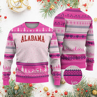Alabama Fan Ugly Christmas Sweater Red Bold Sport State Letters Game Day