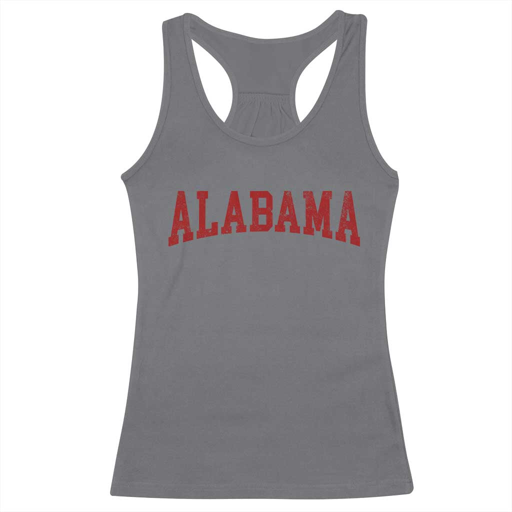 Alabama Fan Racerback Tank Top Red Bold Sport State Letters Game Day