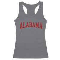 Alabama Fan Racerback Tank Top Red Bold Sport State Letters Game Day