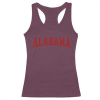 Alabama Fan Racerback Tank Top Red Bold Sport State Letters Game Day