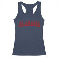 Alabama Fan Racerback Tank Top Red Bold Sport State Letters Game Day