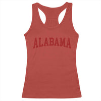 Alabama Fan Racerback Tank Top Red Bold Sport State Letters Game Day